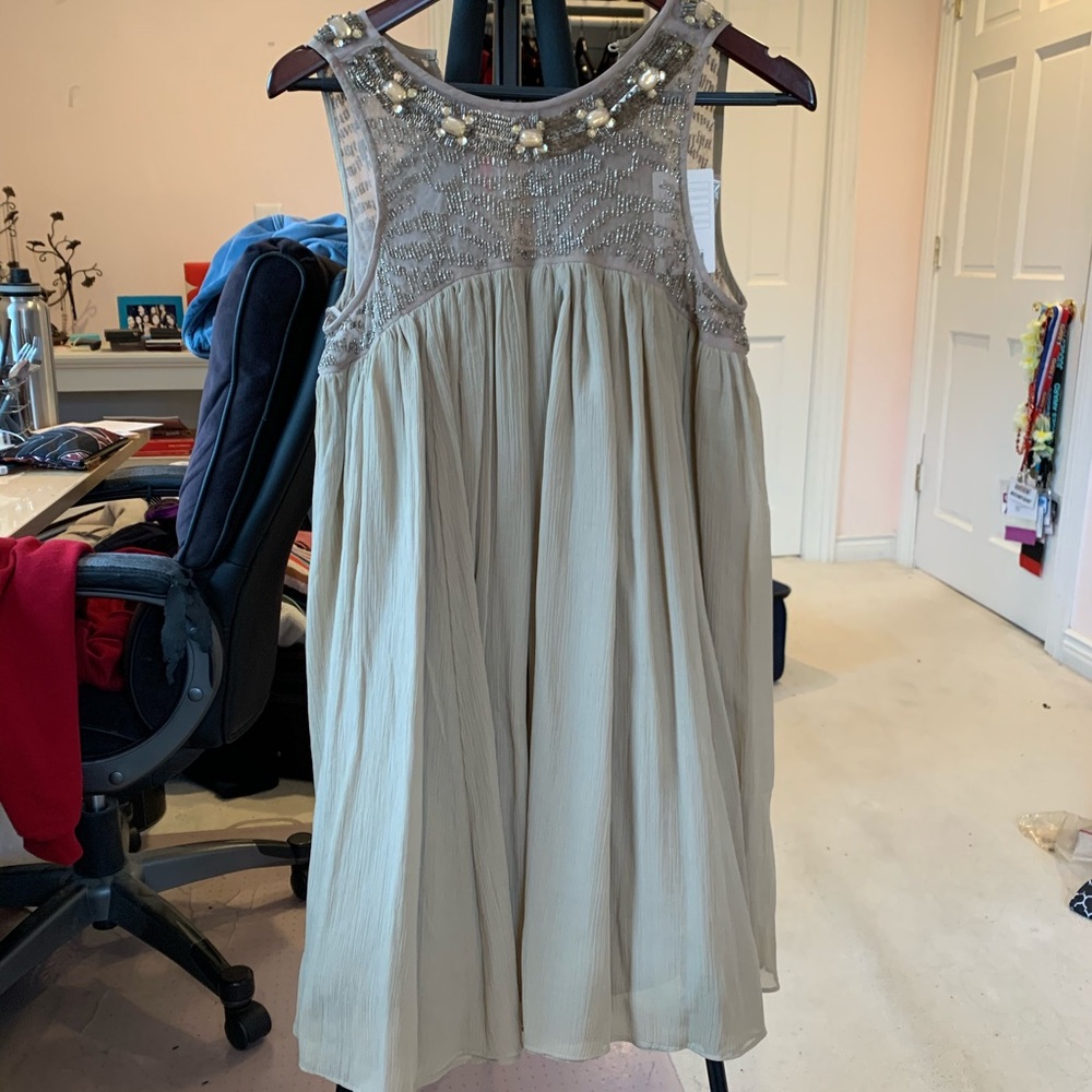 Anthropologie Taupe Dress